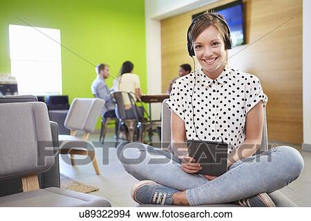 Woman Taking A Break Working In Design Studio View Large Photo Image Picture - Woman Taking A Break Working In Design Studio . Fotosearch