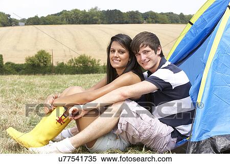 Young couple on camping trip View Large Photo Image Stock Photography - Young couple on camping trip. Fotosearch