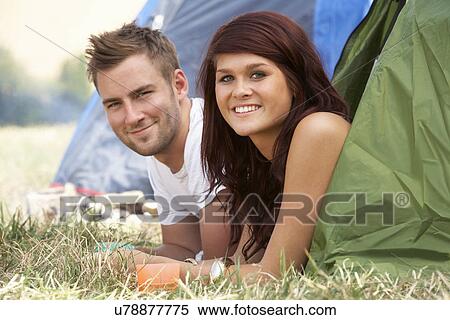Young couple on camping trip View Large Photo Image Stock Photography - Young couple on camping trip. Fotosearch