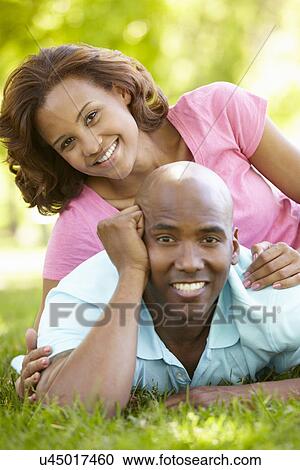 Stock Image - Young couple romantic portrait. Fotosearch
