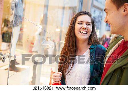 Young Couple Shopping Mall In Mall Together View Large Photo Image Stock Image - Young Couple Shopping Mall In Mall Together. Fotosearch