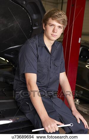 Picture - Young mechanic at work. Fotosearch