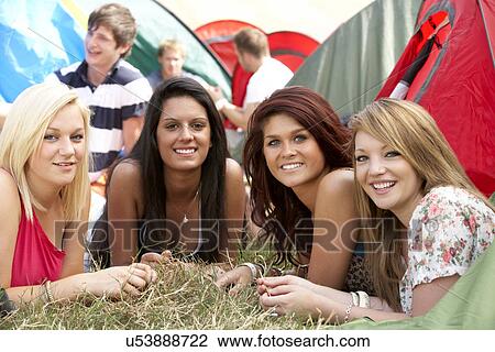 Young people on camping trip View Large Photo Image Stock Image - Young people on camping trip. Fotosearch