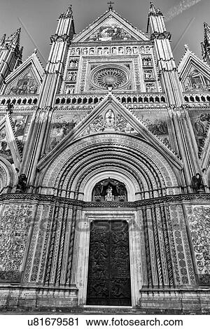 Stock Image - Duomo Facade, Orvieto, Umbria, Assisi. Fotosearch