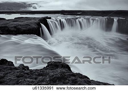 Godafoss at dawn View Large Photo Image Stock Image - Godafoss at dawn. Fotosearch