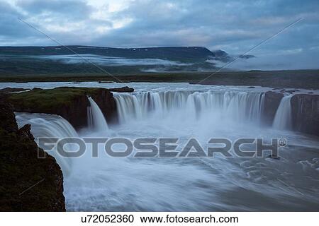 Godafoss at dawn View Large Photo Image Stock Image - Godafoss at dawn. Fotosearch