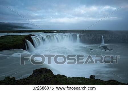 Stock Photography - Godafoss at dawn. Fotosearch