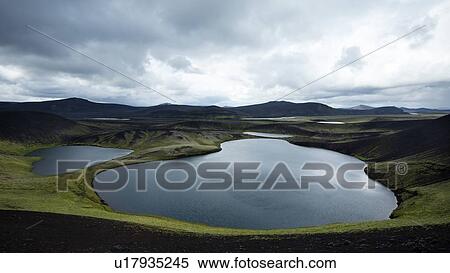 Iceland summer: lake and clouds View Large Photo Image Stock Photography - Iceland summer: lake and clouds. Fotosearch