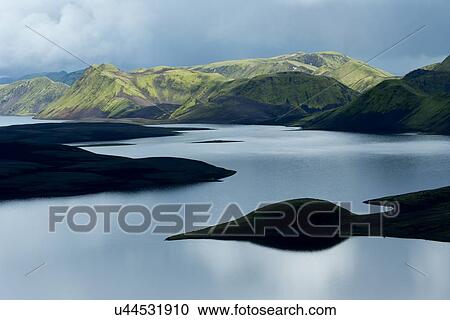 Stock Image - Iceland summer storm panorama. Fotosearch