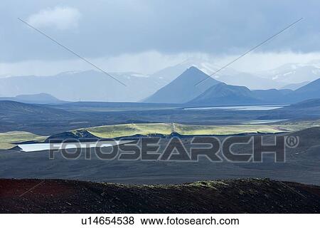 Stock Photo - Iceland summer storm panorama. Fotosearch