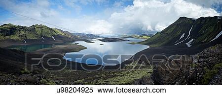 Stock Photography - Iceland summer storm panorama. Fotosearch