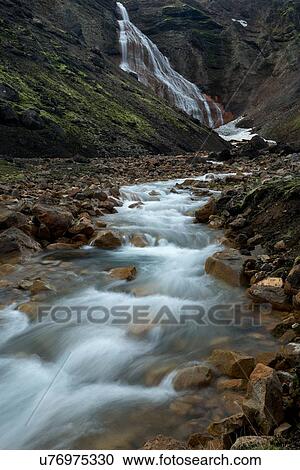 Stock Image - Iceland waterfall. Fotosearch