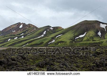 Stock Photograph - Lava fields of Iceland. Fotosearch