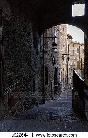 Medieval side street, Assisi, Umbria, Italy View Large Photo Image Stock Image - Medieval side street, Assisi, Umbria, Italy. Fotosearch