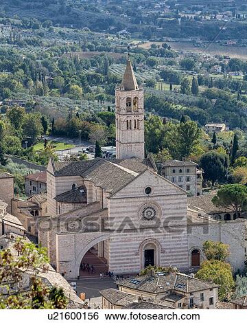 Santa Chiara front view, Assisi, Umbria, Italy View Large Photo Image Stock Photograph - Santa Chiara front view, Assisi, Umbria, Italy. Fotosearch