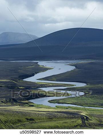 Stock Photo - Winding river. Fotosearch