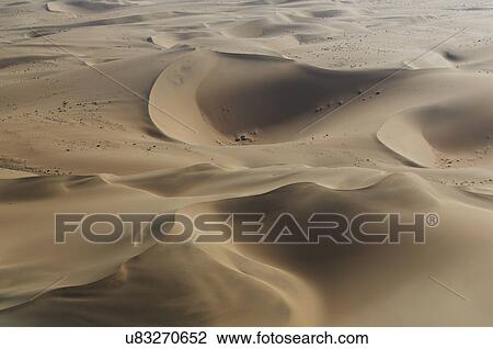 Stock Image - Aerial view of dunes, Namib Desert, Namibia. Fotosearch