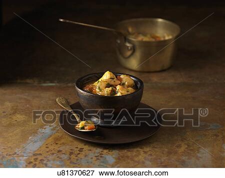 Stock Photo - Bowl of Bouillabaisse soup. Fotosearch
