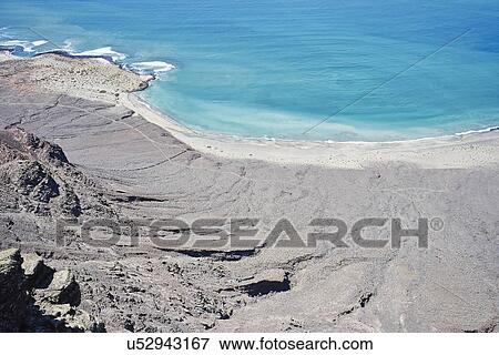 Stock Photo - Coastline, Lanzarote, Spain. Fotosearch