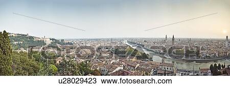 Elevated view of Verona, Italy View Large Photo Image Stock Image - Elevated view of Verona, Italy. Fotosearch