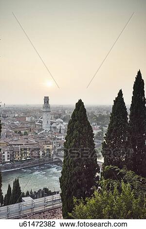 Elevated view of Verona, Italy View Large Photo Image Stock Image - Elevated view of Verona, Italy. Fotosearch