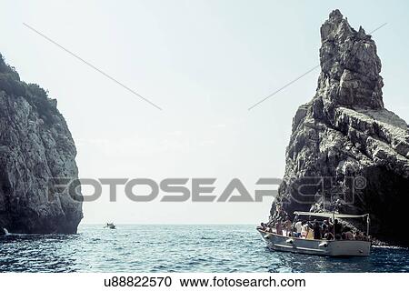 Stock Image - Faraglioni of Capri, Napoli, Campania, Italia. Fotosearch