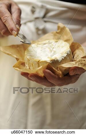 Man holding goats cheese and cheese knife, focus on hands View Large Photo Image Stock Image - Man holding goats cheese and cheese knife, focus on hands. Fotosearch