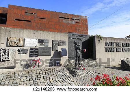 Stock Image -  Memorial for the killed shipyard workers during the Solidarity uprising, Gdansk, Poland. Fotosearch