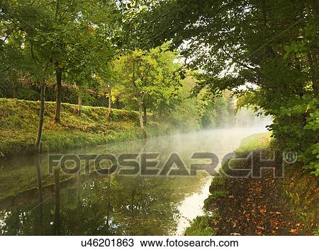 Misty morning on Royal Canal, Ireland View Large Photo Image Stock Image - Misty morning on Royal Canal, Ireland. Fotosearch