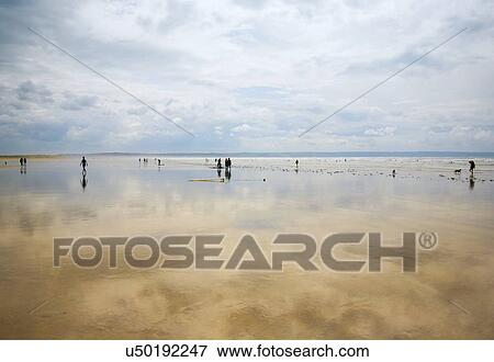 People on Saunton Beach, Devon, England, UK View Large Photo Image Stock Photo - People on Saunton Beach, Devon, England, UK. Fotosearch