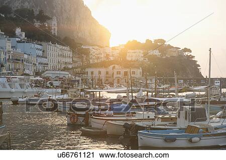 Stock Image - Port of Capri, Napoli, Campania, Italia. Fotosearch