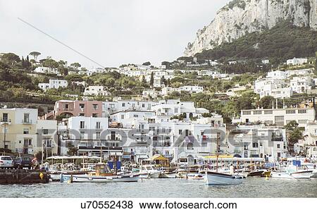 Stock Photo - Port of Capri, Napoli, Campania, Italia. Fotosearch