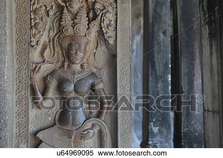 Sculpture of ancient Apsara dancer, Siem Reap, Cambodia View Large Photo Image Stock Photography - Sculpture of ancient Apsara dancer, Siem Reap, Cambodia. Fotosearch