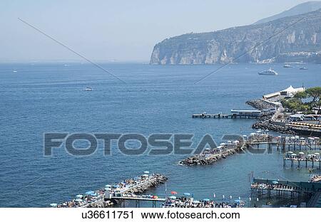 Stock Image - Sorrento beach, Napoli, Campania, Italia. Fotosearch