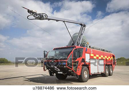 Specialist airport fire engine at training facility View Large Photo Image Stock Photograph - Specialist airport fire engine at training facility. Fotosearch