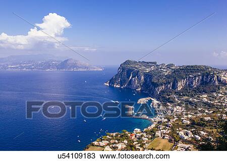 View from the north coast, Capri, Italy View Large Photo Image Stock Image - View from the north coast, Capri, Italy. Fotosearch