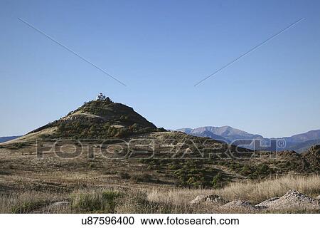 View of church on hilltop, Meteora, Greece View Large Photo Image Stock Image - View of church on hilltop, Meteora, Greece. Fotosearch