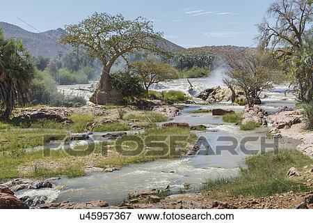 Stock Photo - View of Epupa Falls, Namibia. Fotosearch