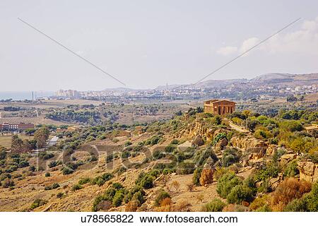 View of hilltop temple, Valley of the Temples, Sicily, Italy View Large Photo Image Stock Image - View of hilltop temple, Valley of the Temples, Sicily, Italy. Fotosearch