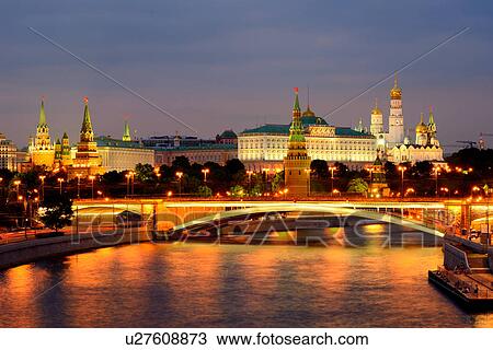 View of Kremlin towers and the Bolshoy Kamenny bridge over Moskva river at night, Moscow, Russia View Large Photo Image Stock Image - View of Kremlin towers and the Bolshoy Kamenny bridge over Moskva river at night, Moscow, Russia. Fotosearch