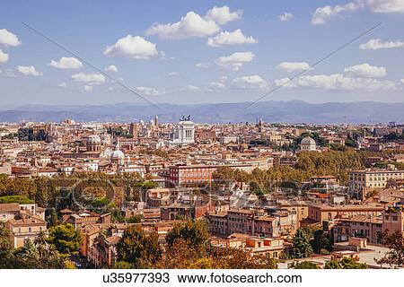 Stock Image - View of Rome, Italy. Fotosearch