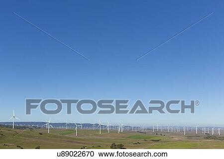 Stock Image - Wind farm, Andalusia, Spain. Fotosearch