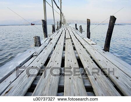 Wooden pontoon, Corfu, Greece View Large Photo Image Stock Photo - Wooden pontoon, Corfu, Greece. Fotosearch