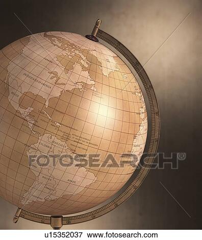 Vintage globe View Large Illustration Stock Illustration - Vintage globe. Fotosearch