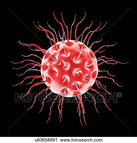 Clip Art - Virus, conceptual illustration. Fotosearch