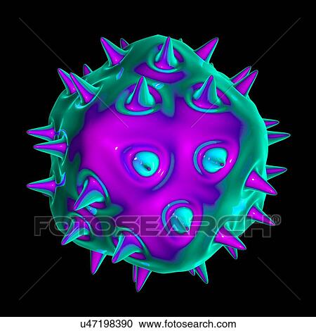 Clipart - Virus, conceptual illustration. Fotosearch