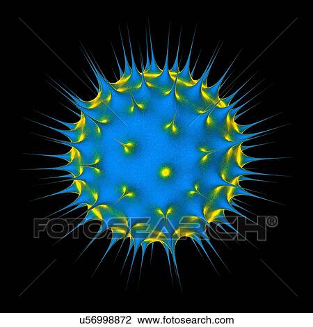 Drawing - Virus, conceptual illustration. Fotosearch