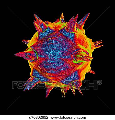 Drawing - Virus, conceptual illustration. Fotosearch