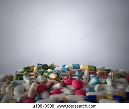 Stock Illustration - A heap of medication. Fotosearch