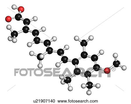 Acitretin psoriasis drug molecule View Large Illustration Clipart - Acitretin psoriasis drug molecule. Fotosearch